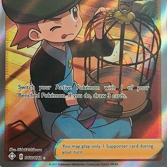 Bird Keeper 066/072 Pokemon TCG Shining Fates Regular Ultra Rare - Picture 2 of 2